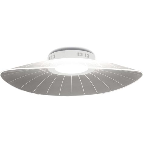 Plafonnier Led Intégré Vela 24 W 4000 Lm 3000 K Blanc Chaud, Structure En Métal Et Méthacrylate, Dimmable, Coupure De Phase, Ip20, 59 X 43 X 12 Cm (1/3)