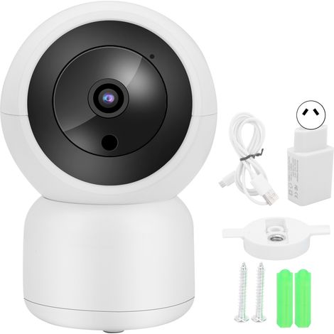 Caméra de sécurité WiFi 1080P HD, interphone bidirectionnel, détection de mouvement, IRCUT, vision nocturne CCTV, 100-240V (prise AU) (1/5)