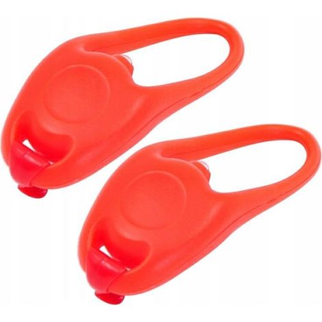 Luces LED de silicona para bicicleta, delantera y trasera, para bicicletas - juego con pilas (1/2)