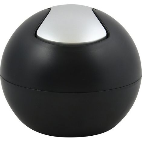 Papelera con tapa basculante PS BOWL matT 1L Negro Spirella