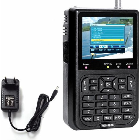SATLINK WS6906 - Détecteur de signal satellite numérique avec écran LCD 3,5 pouces (1/5)