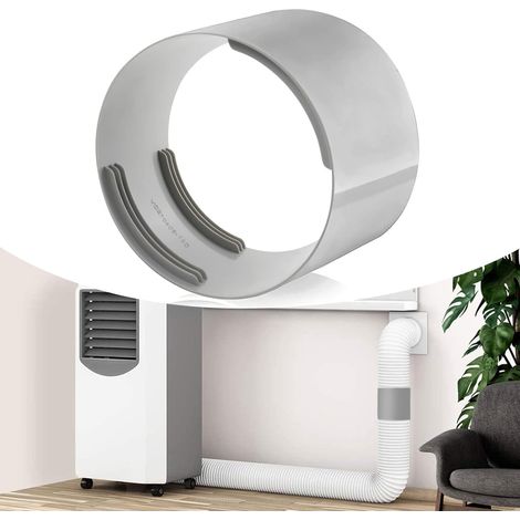 Raccord de tuyau d'échappement pour climatiseur,Adaptateur de Tuyau Extension pour Ventilateur,connecteur de tuyau d'évacuation universel pour climatiseur,Connecteur Fileté Mobile (150mm) (1/5)