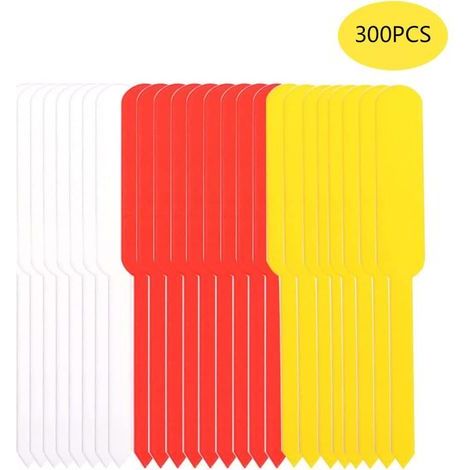 300 Pflanzenetiketten, Setzlingsetiketten, Gartenetiketten, mehrfarbige Pflanzenstecker, für Pflanzen, Blumen, Gemüse, Terrassen, Gärten, Töpfe (1/5)