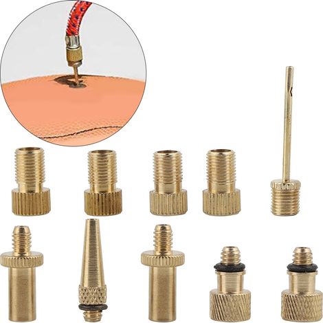 10 pièces - Outil de conversion de valve de vélo (pompe et embout) - Convertisseur de valve FR vers US (1/5)