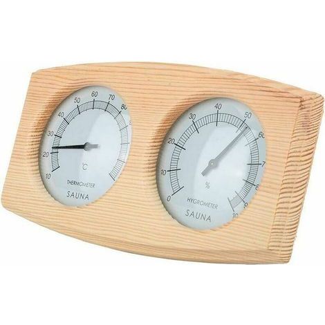 - Thermomètre Sauna en Bois, Sauna Thermomètre et Hygromètre 2 en 1 Sauna Thermo-hygromètre pour Sauna, Sauna Vapeur, Sauna Bio et Cabine Infrarouge (1/5)