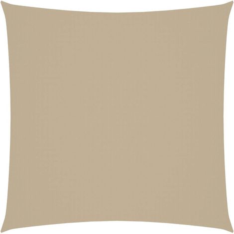 Vela Parasole  Telo Ombra  Parasole a Vela in Tela Oxford Quadrato 6x6 m Beige (1/5)