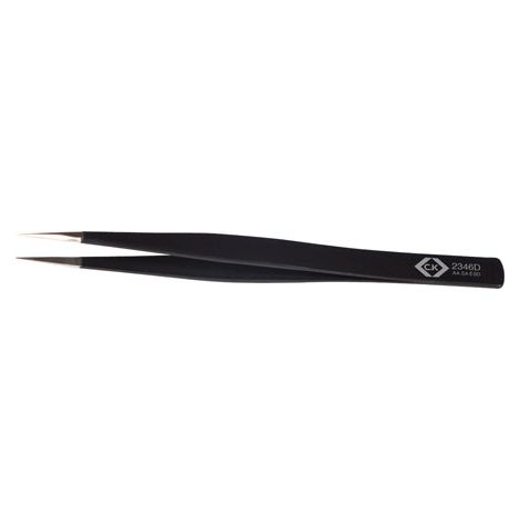 C.K. T2346D pinza de precisión negra 130 mm
