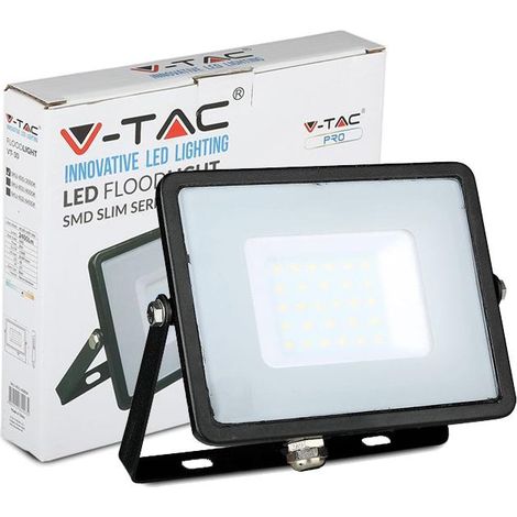 30W LED PROIETTORE SMD SAMSUNG CHIP CORPO NERO LUCE BIANCO NATURALE 4000K - Luce NATURALE