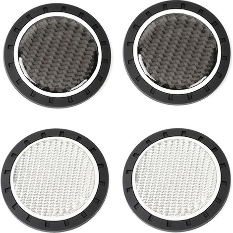 Car modification supplies, carbon fiber car cup holder, anti-slip mat, protective mat, epoxy resin cup holder - unmarked (with white border) (1/4)
