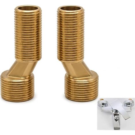 Lot de 2 Raccords Excentrés G1/2 à G3/4 en Laiton pour Mitigeur Douche (1/5)