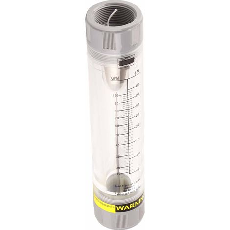 Débitmètre à liquide en plexiglas acrylique de type tube LZM-40G, filetage interne G1-1/2" ou BSP, 10-100 GPM (1/5)