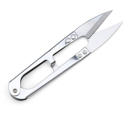 Ciseaux à ressort U en inox Petits ciseaux pour laine et tissu épais Découpe précise pour patchwork et couture Outil ergonomique pour artisanat