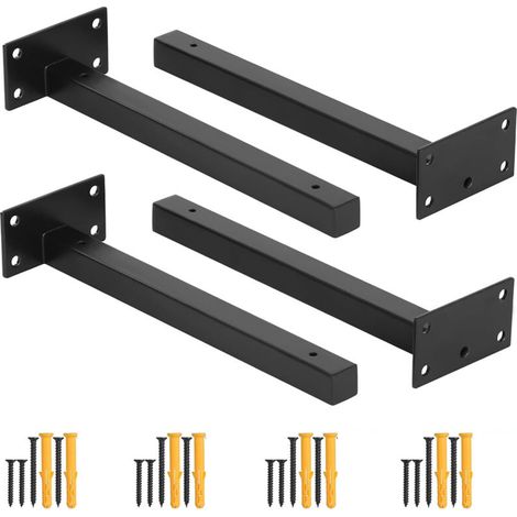 Pieces Shelf Bracket Fixing Brackets, Industrial Floating Supports, Industrial Shelf Brackets 20mm Thick, (25CM) (1/5)