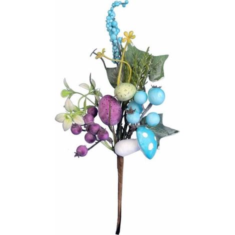 Branche de Pâques PIK avec œuf 26 cm bleu (1/3)