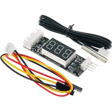 Contrôleur de vitesse de ventilateur PWM compact à 4 fils, 12 V CC, 3 A, affichage numérique de la température, installation facile, contrôleur de ventilateur d'ordinateur, multicolore (1 unité) (1/5)