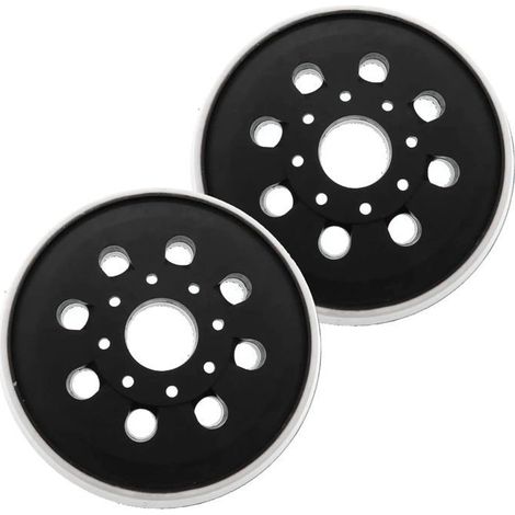 Lot de 2 disques de ponçage de 125 mm compatibles avec les outils de ponçage et de polissage Bosch GEX 125-1 AE et PEX 220 AE, avec fixation auto-agrippante et 8 trous. (1/5)