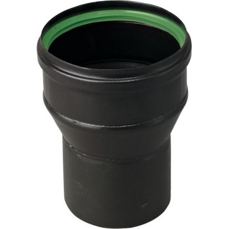 TEN – Raccord fumisterie noir mat Ø80 F – Manchette étanche pour changement de diamètre rigide-rigide – Joint fibre inclus – 100 m (1/2)