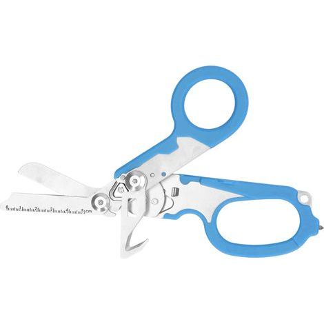 Ciseaux pliants en acier inoxydable, échelle claire, coupe-vent, clé, outil pour l'extérieur, bleu (1/5)