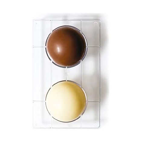 Stampo professionale per cioccolato, emisferico, diametro 10 cm (1/2)