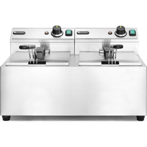 Friteuse professionnelle Mastercook 7kW 230V 2 x 8L - Hendi 207307