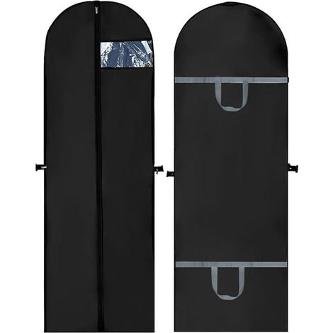 Lot de 2 housses de vêtements longues à suspendre pour costumes, robes, manteaux - 180 x 60 cm (1/4)