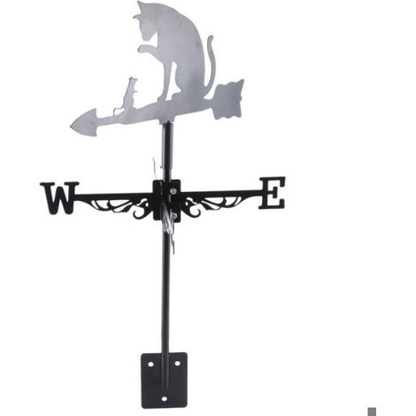 Girouette - Souris Chat - Indicateur De Vent En Fer - Pour Jardin Ferme Cour Extérieur - 1 Pièce (1/4)