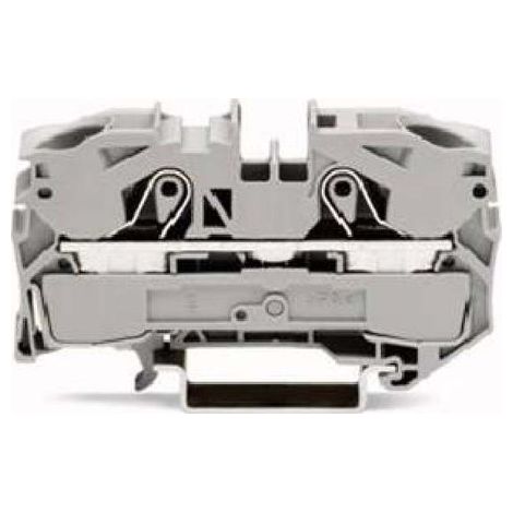 Wago 2016-1201 Bloque terminal de montaje en carril DIN, 2 vías - 20 AWG - 4 AWG - 25 mm≤ 76 A