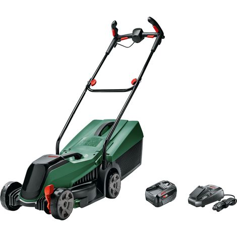 Tondeuse à gazon sans fil Bosch CityMower 18V-32-300 (1 batterie, système 18 volts, largeur de coupe : 32 cm, pour pelouses jusqu'à 300 m²) (1/4)