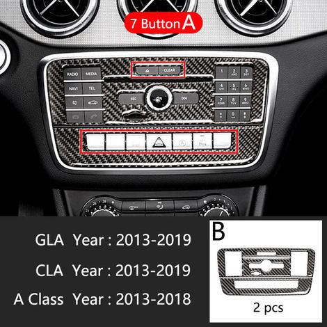 (Type B) Compatible avec Mercedes-Benz Classe A W176 GLA X156 CLA Accessoires Climatisation Console CD Panneau de garniture Style automobile (1/5)