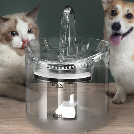 Cat Water Fountain Dog Water Dispenser, 2L Super Quiet Automatic Pet Fountain Dog Water Dispenser with Replacement Filters for Cats, Dogs (8 Pack) (1/5)