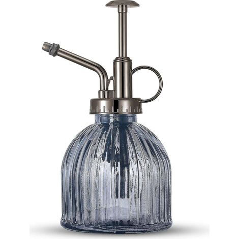 16,5 Cm De Haut En Verre Mr. Plant  Gris, Flacon Pulvrisateur D'arrosage En Verre Vintage Avec Pompe Suprieure, Petit Arrosoir Succulent D'intrieu (1/5)