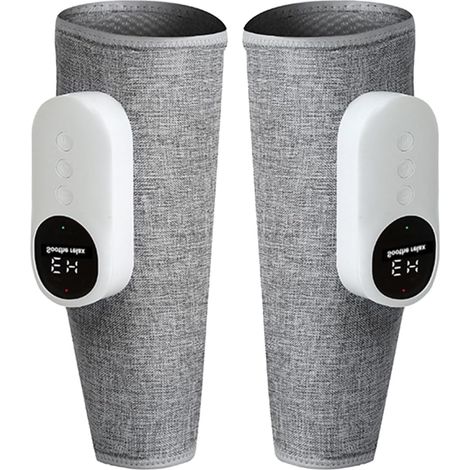 Beinmassagegerät, Wadenmassagegerät mit Wärmefunktion für müde und verspannte Beine, Waden und Füße, Wärmedruckmassagegerät mit 3 Modi und 3 Intensitätsstufen, verstellbare Größe, kabelloses Fußmassag