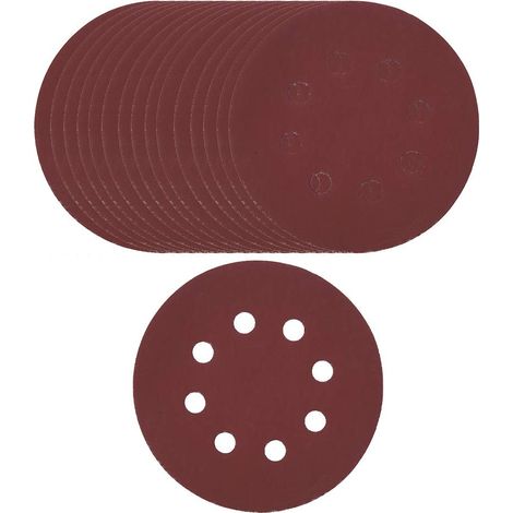 5-Zoll-Schleifpapier, 100-teilige Schleifscheiben, zum Polieren und Schleifen (80er Körnung) (1/5)