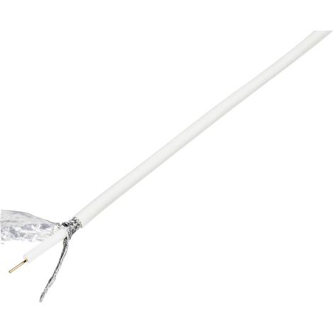 TRU COMPONENTS 1570290 Cavo coassiale Diam. est.: 6.60 mm RG6 /U 75 Ω 120 dB Bianco 25 m