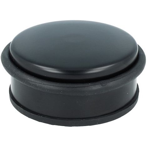 Massiver Metall Bodentürstopper Tür-Abstandshalter Türstopper Schwarz matt flach (1/4)