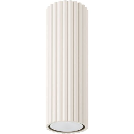 Plafonnier Aluminium D : 6,5 cm rond apparent Crème GU10 Moderne Spot Lampe plafond Plafonnier