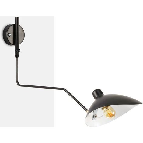 Barcelona Led – Applique murale LED noire mate – Abat-jour réglable en aluminium – Compatible ampoule E27 – Flux lumineux optimal pour ambiance chaleureuse (1/5)