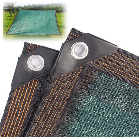 Filet d'ombrage, Potager Toile d'ombrage 90% Tissu de D'ombrage, Voile D'Ombrage pour Abri de Voiture/Fleurs/Plantes, Voile Solaire, Vert Foncé, 2x8m