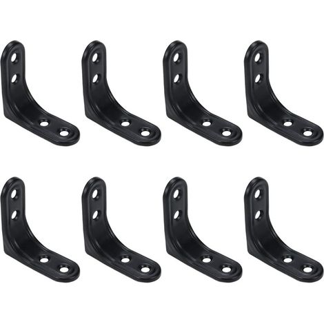 Lot de huit supports de clayette en acier inoxydable deux pouces angle quatre vingt dix degres pour etageres lourdes et renforcees (1/5)