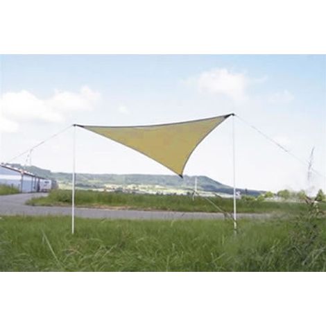 Sonnensegel Dreieck beige 3.6 x 3.6 x 3.6 m Tragetasche Sonnenschutz Beschattung (1/3)