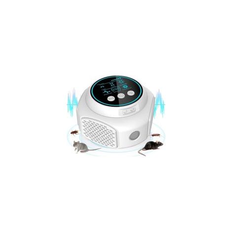 Répulsif à ultrasons pour souris et rats – 360° de couverture – 300 m² – 3 modes de fonctionnement – Non toxique et inodore