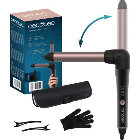Cecotec Rizador de pelo manual cable SurfCare TwistWaves