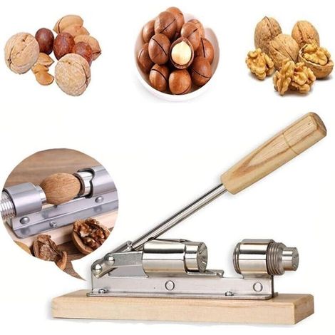 Casse-Noisette Manuel en Bois pour Noisettes Amandes Noix du Brésil et Autres Écrous Outil de Cuisine Idéal pour les Fêtes (1/4)