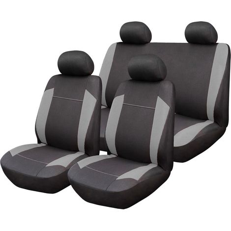 Alpha Set Completo Coprisedili auto universale grigio-nero