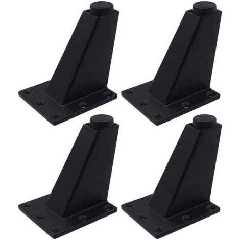 4 Pièces Pieds Réglables Meubles Jambes Cuisine Jambes Worktop Bar TV Bureau Table Jambes,Pieds Meubles Alliage d'Aluminium,pour Canapé Table Armoires éTagèRes,avec Vis,Noir(8cm) (1/5)