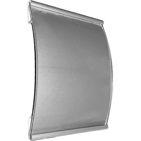 Plaque de Porte Aluminium avec Porte-Étiquette 105x80mm Anodisé Argent - Fixation Adhésive Pré-Installée - Bureau, Entreprise HOMEWELL