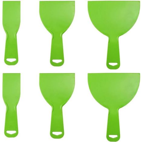 Grattoirs à Peinture - Non spécifié - 6pcs - Plastique Flexible - Couleur Verte - Multi-usage (1/4)