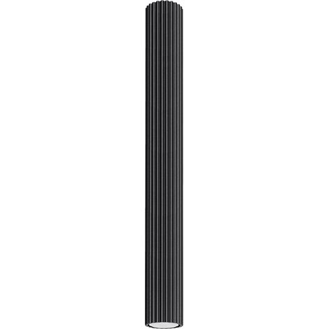 Deckenleuchte Aluminium rund D: 6,5 cm Aufputz Schwarz GU10 Modern Spot Lampe Decke Deckenspot (1/5)