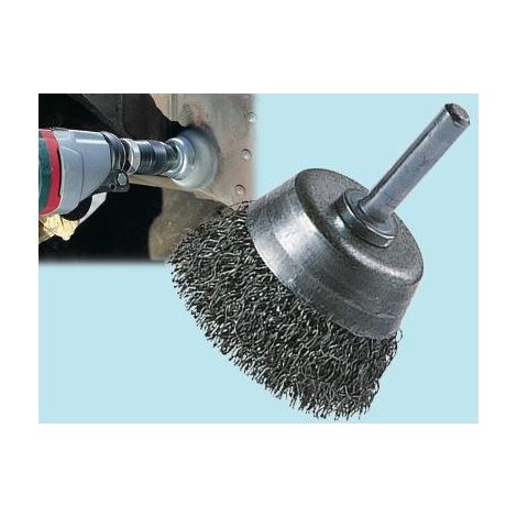 SPAZZOLA A TAZZA ACCIAIO WOLFCRAFT DIAMETRO 80mm PER TRAPANO