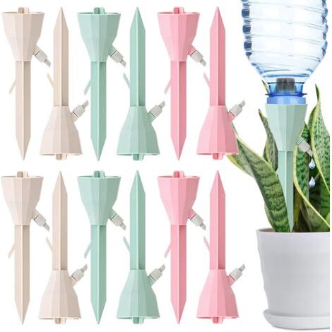 Irrigation goutte à goutte, 12 embouts d'arrosage pour plantes avec vannes de contrôle, goutteurs d'arrosage automatique pour plantes, jardin, maison,